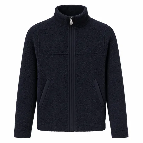 Studio-Packshot der Walkjacke in Marine