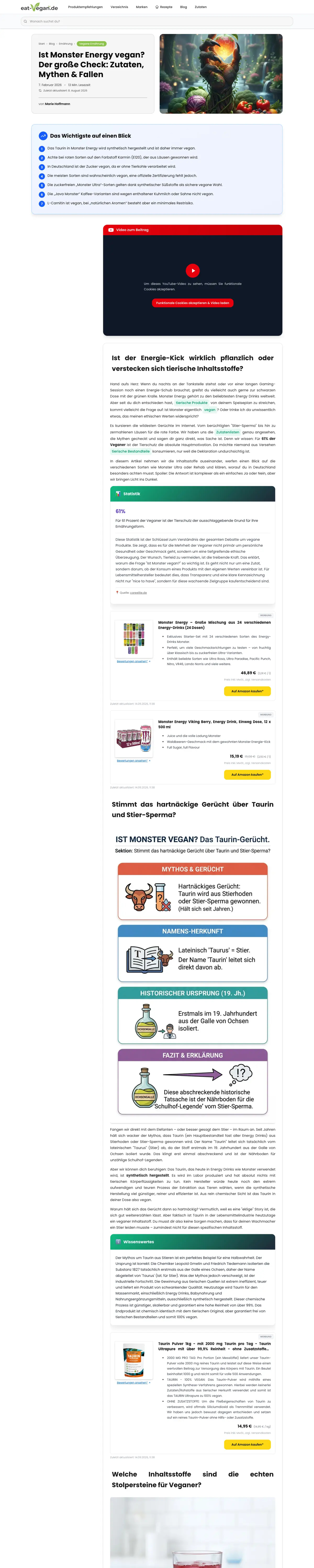 Ratgeber-Artikel auf eat-vegan.de