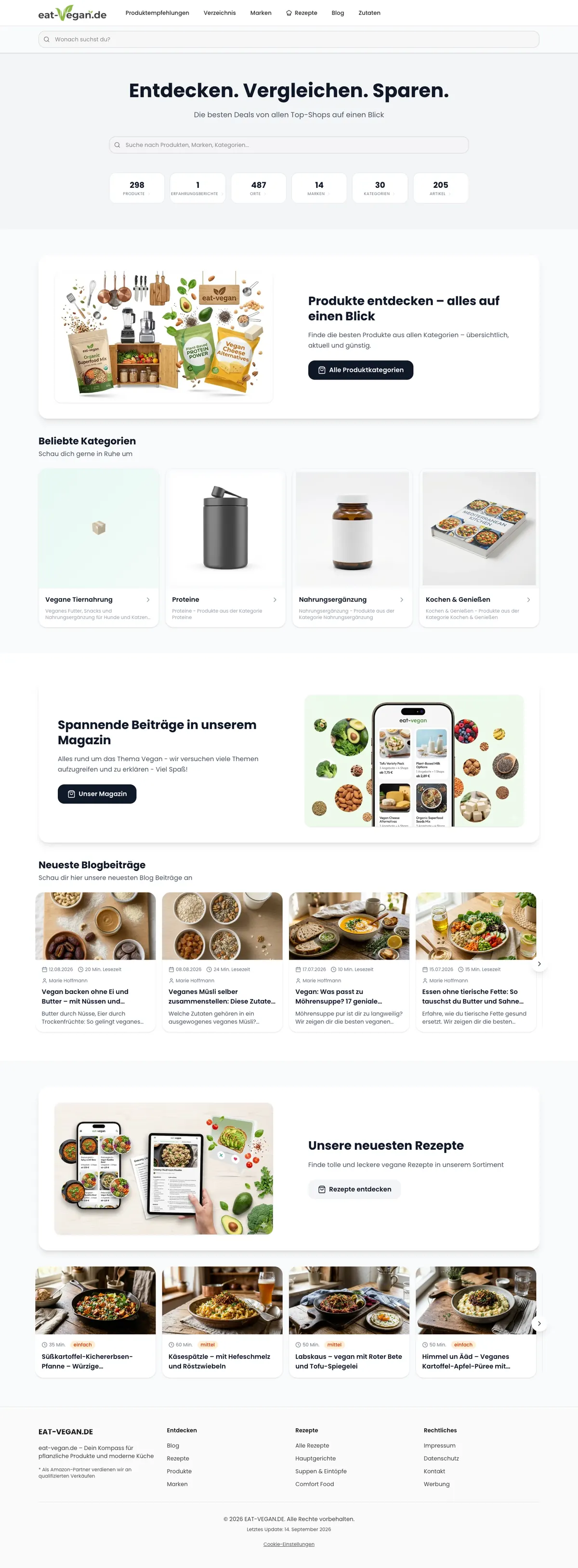 Startseite eat-vegan.de, September 2026