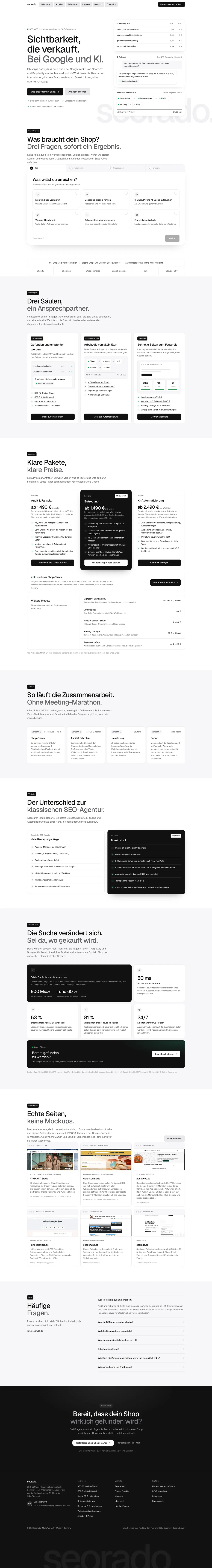 Neue Startseite seorado.de