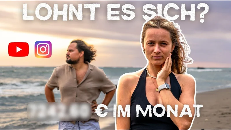 Vorschaubild des Videos von ganzschoentutka: Lohnt es sich? Euro im Monat, mit YouTube- und Instagram-Logo